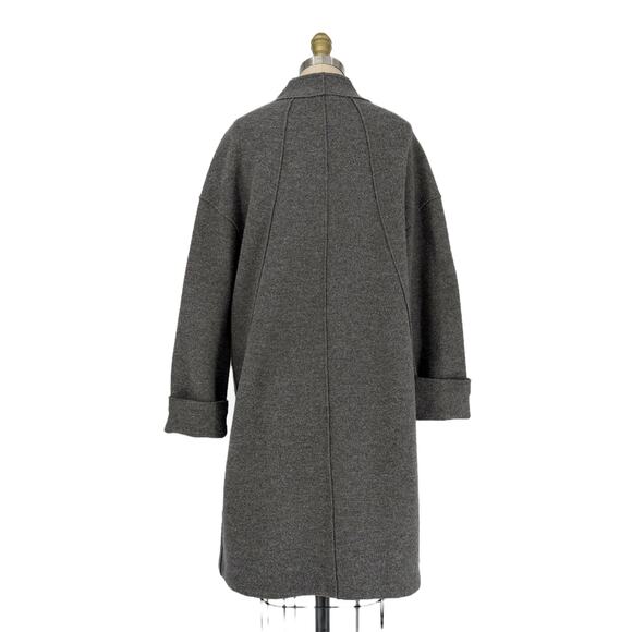 Eileen Fisher Boiled Wool High Collar Coat Womens Small - Picture 3 of 13